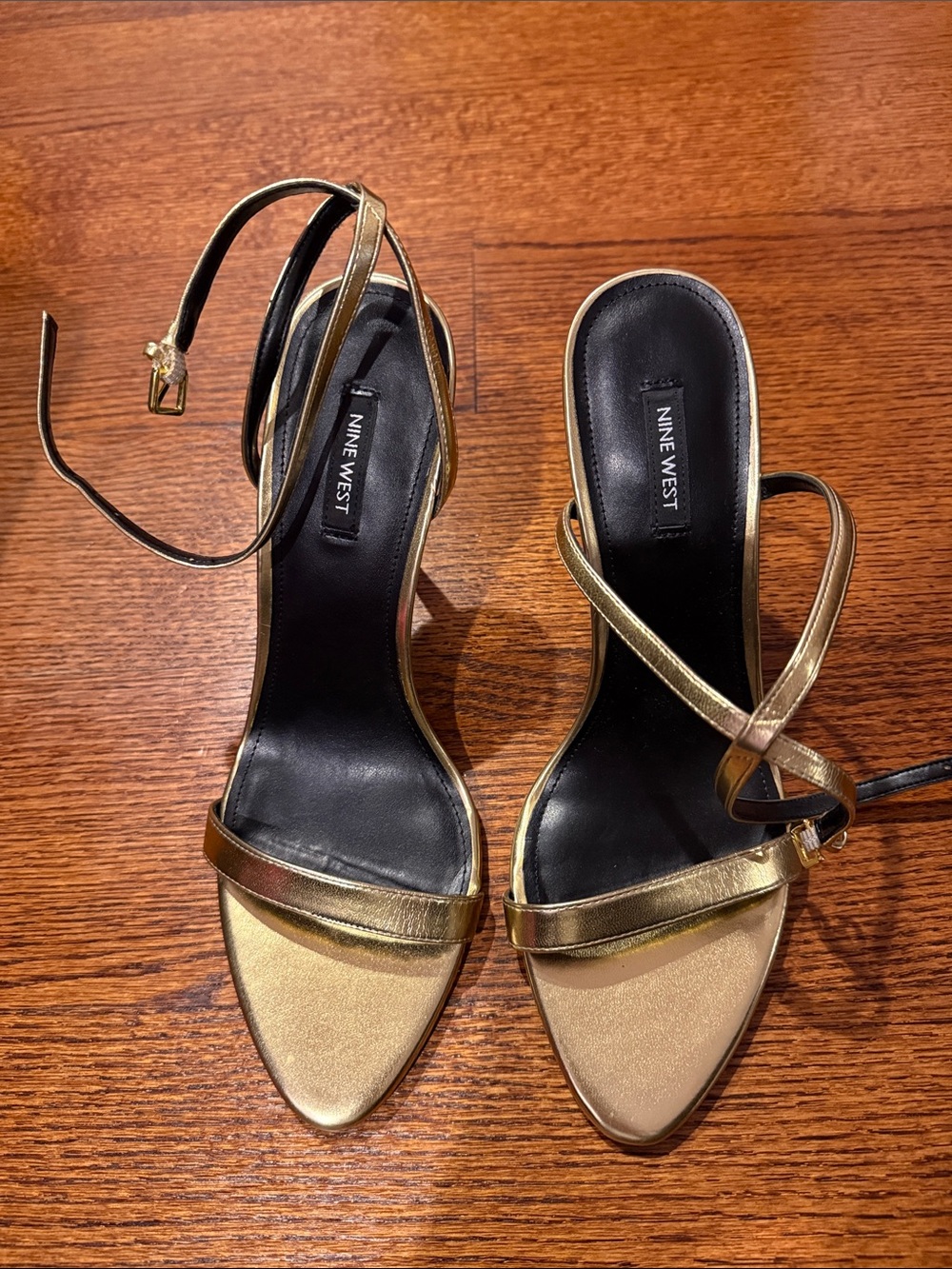 Nine West gold heels